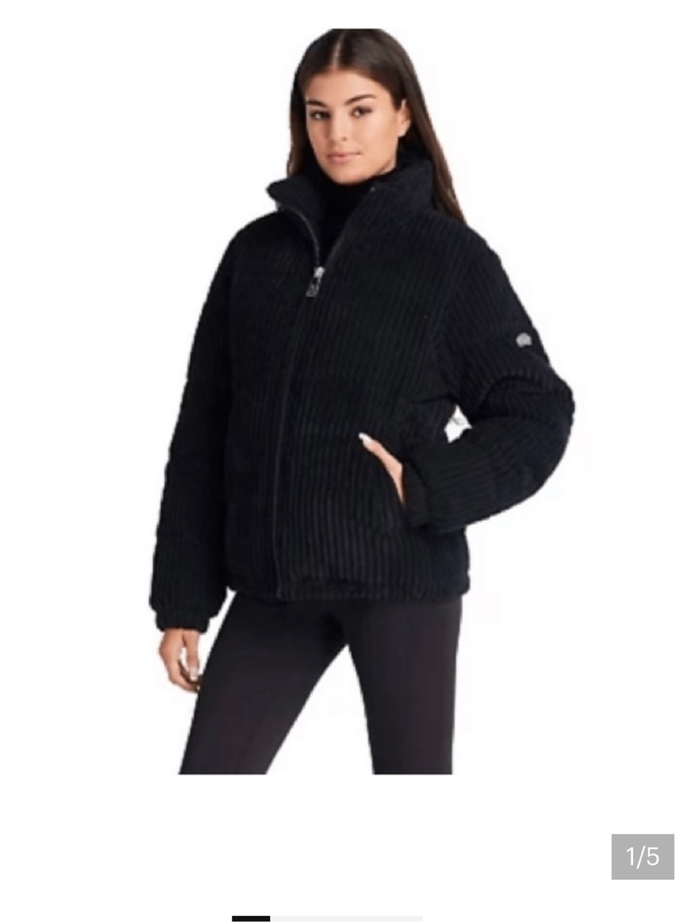 Koolaburra Black Corduroy Puffer Jacket